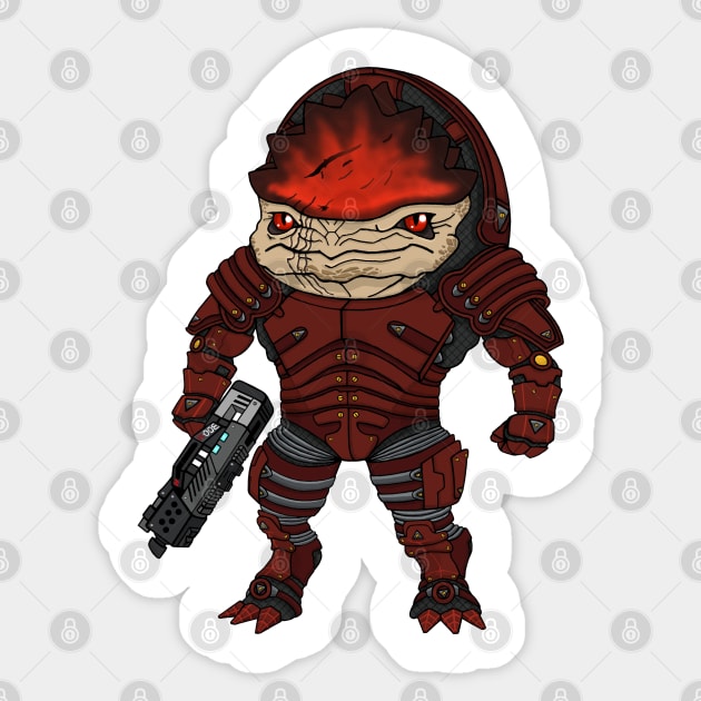 The Krogan Sticker by sushikittehh